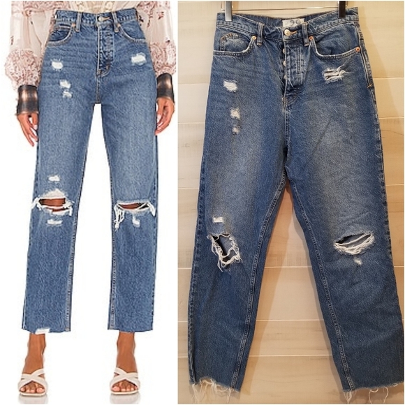 Free People Denim - {29} Free People x We The Free Curvy Georgine Mom Jean in West End Blue